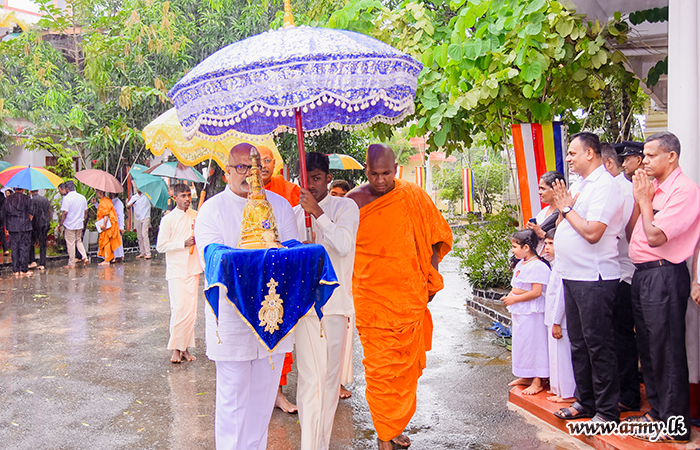 Commander of the Army Attends Opening Ceremony of New Buddhist Monastery at Peliyagoda