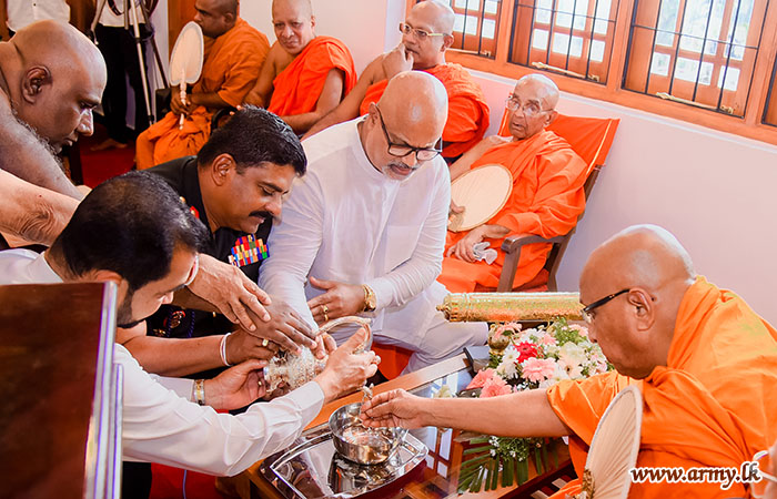 Commander of the Army Attends Opening Ceremony of New Buddhist Monastery at Peliyagoda