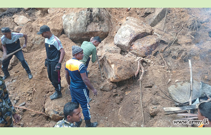Army Troops Assist in Clearing Rockfall on Railway Line