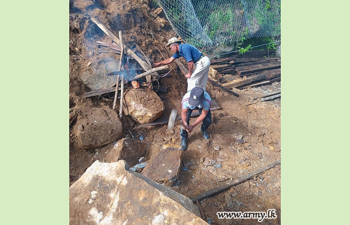 Army Troops Assist in Clearing Rockfall on Railway Line