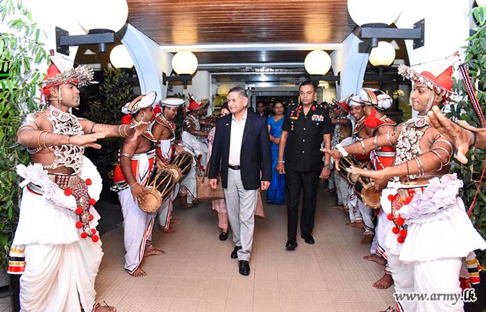 இந்திய இராணுவத் பிரதானி இலங்கை வருகை