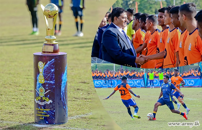 යුද්ධ හමුදාධිපතිතුමන් පනාගොඩ පැවති අන්තර් රෙජිමේන්තු පාපන්දු තරඟාවලියේ