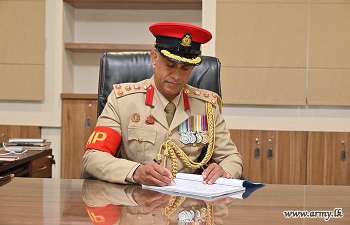 ශ්‍රී ලංකා යුද්ධ හමුදාවේ නව විනයාරක්‍ෂාධිපති ධූරයේ රාජකාරි අරඹයි