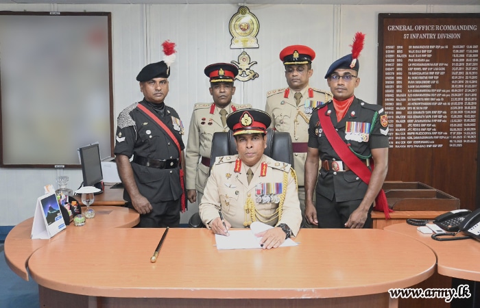 57 පාබල සේනාංකයේ නව සේනාංකාධිපති ධූරයේ රාජකාරි අරඹයි