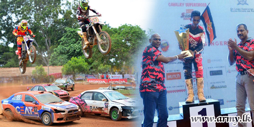 Signal Corps Rider in ‘Cavalry Supercross’ Carries ‘Best Rider Trophy’  