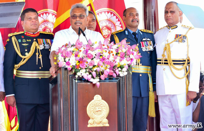 Sri Lanka’s 7th Executive President Assuring to Unify All under One Flag Takes Oath at Sacred ‘Ruwanweli Maha Seya’ Premises