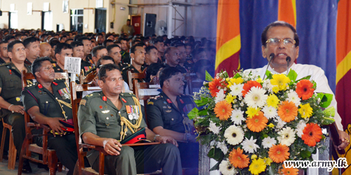 President Speaks to Tri-Service & Police Personnel Serving in the North