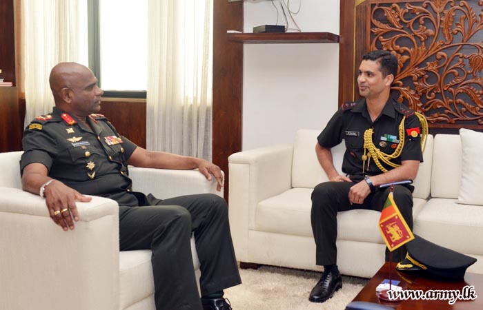 Assistant Defence Advisor in Indian High Commission Calls on Commander