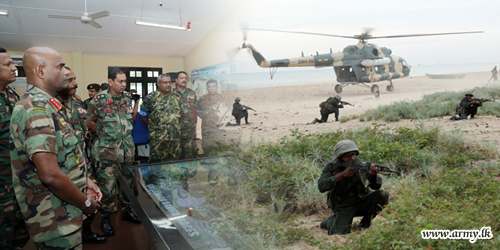 Commander Receives an Appraisal of the Exercise, ‘Cormorant Strike’ at Minneriya 