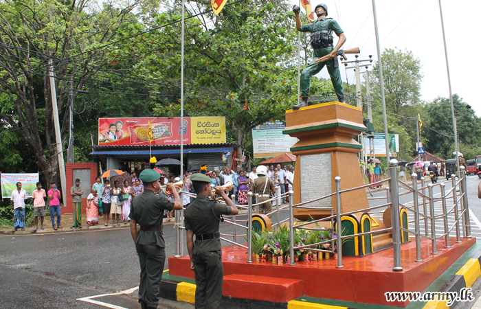 Native Place of Hasalaka War Hero Salutes His Memory 