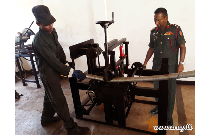 Army Sergeant Produces Innovative Iron Bending Machine