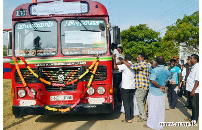 කන්කසන්තුරේ - පේදුරුතුඩුව මාර්ගය මහජනතාවගේ ප්‍රවාහන කටයුතු සඳහා විවෘත කෙරේ