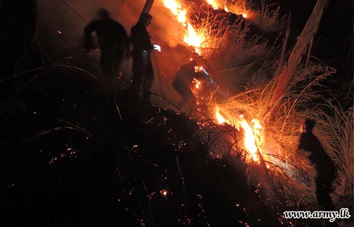 Central Troops Douse Sudden Fire in Halpe