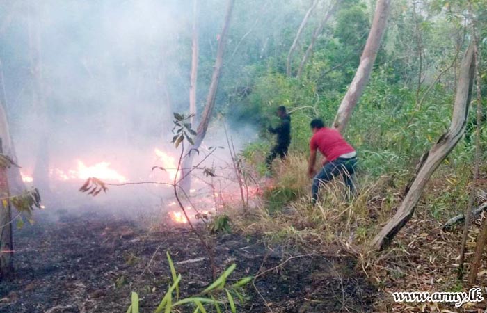 Troops Assist Control of Bushfire