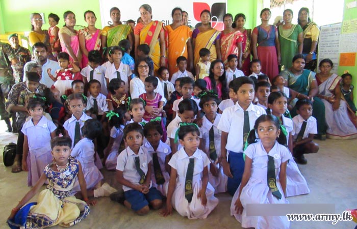 52 Division Gifts Deserving Students at Mirusuvil
