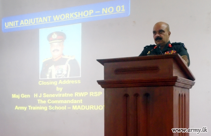 Maduruoya ATS Holds Its First Workshop for Unit Adjutants