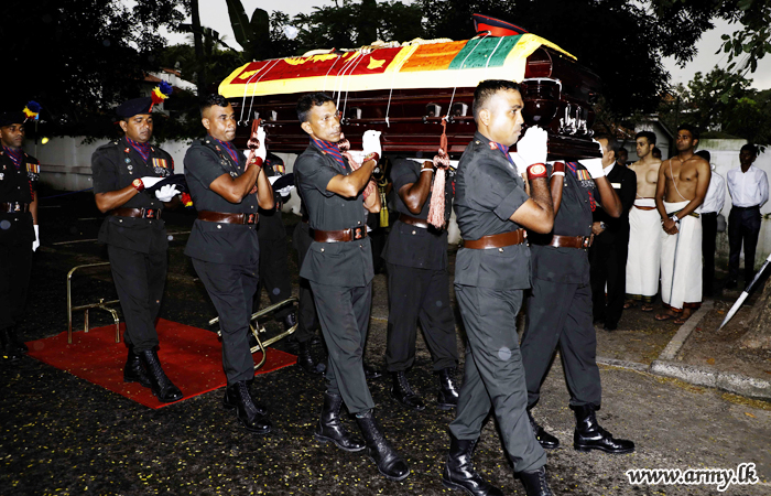 Late Major General T.Sivashanmugam (Retd) Makes His Last Journey 