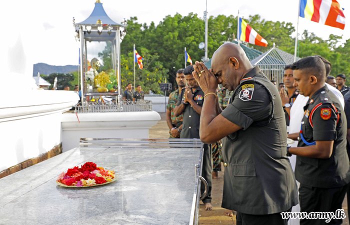 ‘Kirivehera & Devala’ Premises Glitter with Colourful Army Flags  