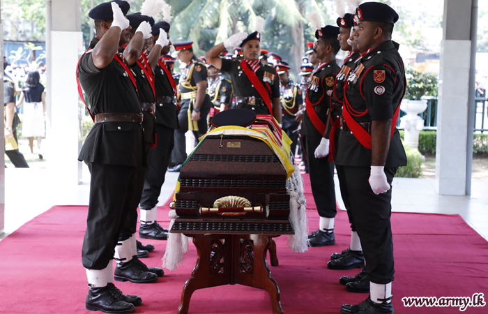 Late Major General Silva (retd) Laid to Rest amid Military Honours
