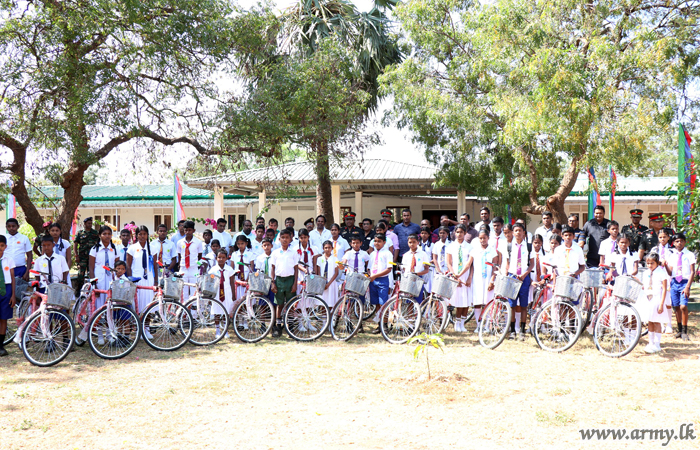 513 Brigade Troops Get 50 More New Push Bicycles for Jaffna Students  