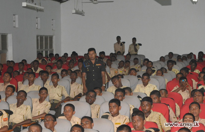 School Cadets Listen to Lecture in Rantambe 