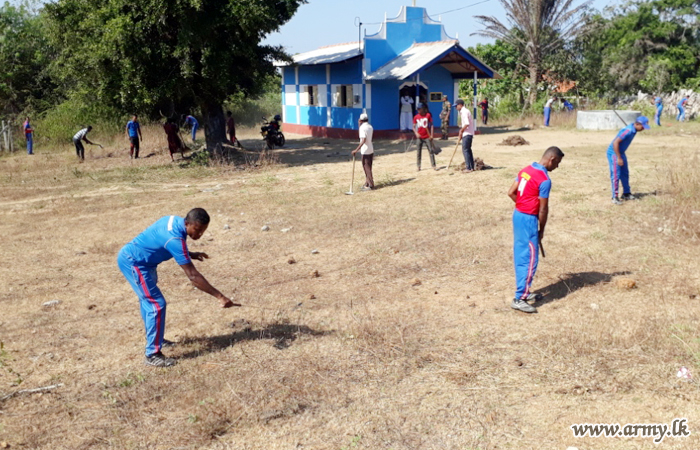 Troops Help Church Cleaning the Premises