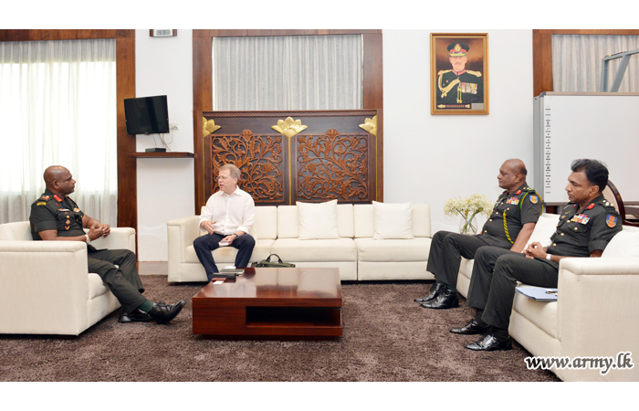 Commander Briefs ICG Project Director on Army Roles