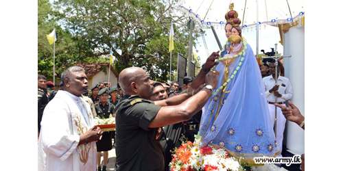 Wanni Army Troops Consecrate Holy Madu Shrine & Attend Special Mass with Commander