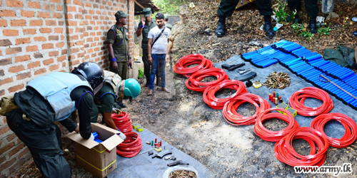 East & West Troops Find Record Stocks of Weapons, Explosives from Eravur, Sammanthurai,  Wan Ela, Serunuwara & Kotiyakumbura