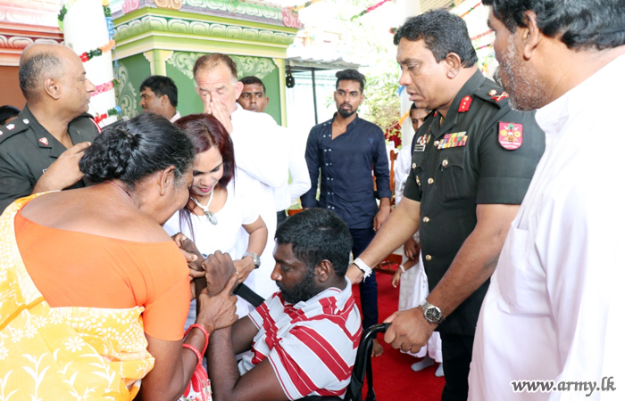 Jaffna Troops Gift Wheelchairs, Spectacles to the Needy & Renovate Kovil Building