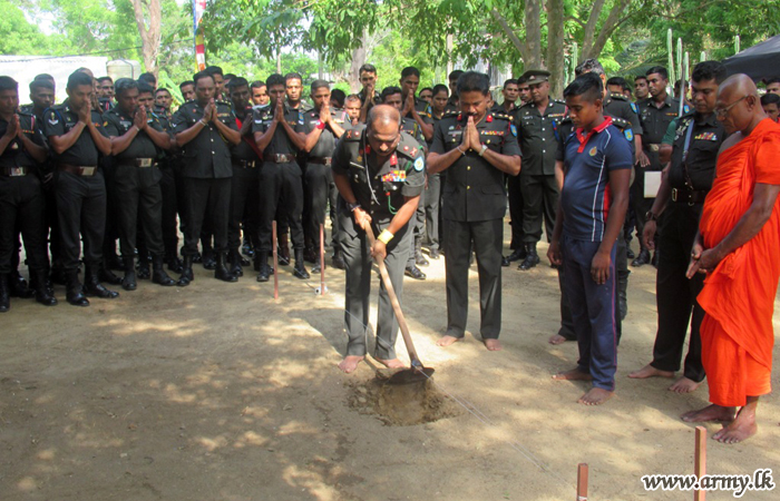 கிழக்கு தளபதியின் பங்களிப்புடன் இடம்பெற்ற அடிக்கல் நாட்டு நிகழ்வு