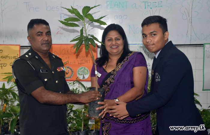 Private School Gives Saplings to the Army for Wilpattu Reforestation