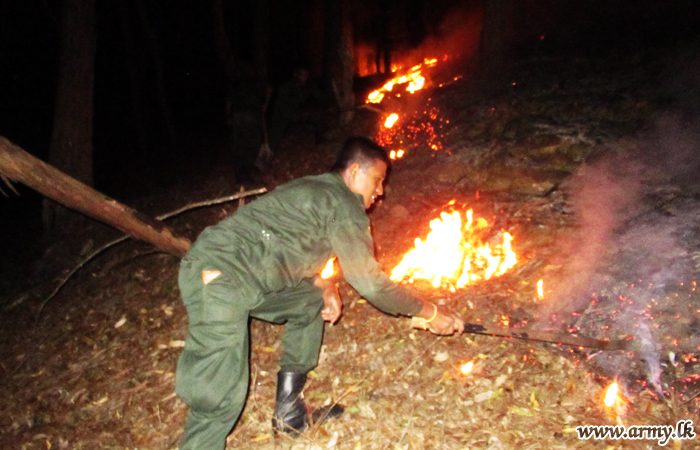 Bush Fire in Kaluambathenna Brought Under Control