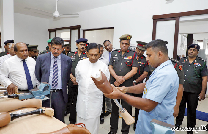 Health Minister Closely Looks at Prosthetic Limb Production at Ragama Ranaviru Sevana