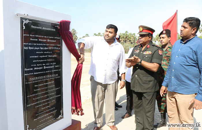 பாராளுமன்ற உறுப்பினர் அவர்களின் வேண்டுகோளிற்கிணங்க இராணுவத்தினரால் இரு நீர்பாசன குளக்கட்டுகள் மீள்திருத்தப்பட்டன