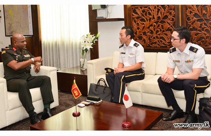 New Defence Attaché in Embassy of Japan Makes First Courtesy Call on Commander 
