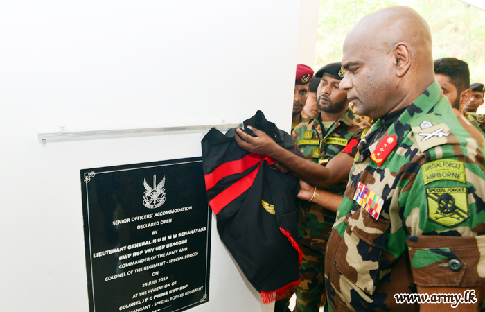 Commander Opens New SF Accommodation Building at Naula HQ & Reviews Construction Progress