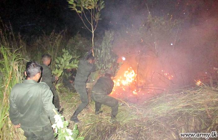 Troops Douse Wildfire in Poonagala
