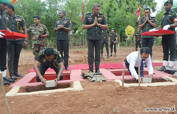 Wanni Troops Begin Construction of their 11th New House for another Needy Family