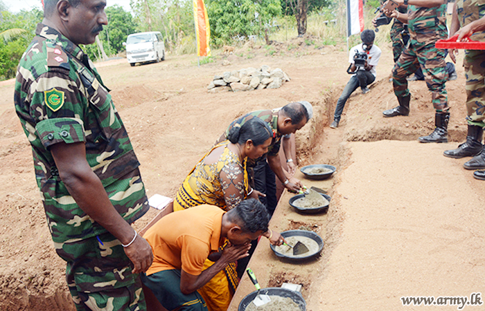 Wanni Initiatives Lay Corner-stone for 12th New House for a Needy Family