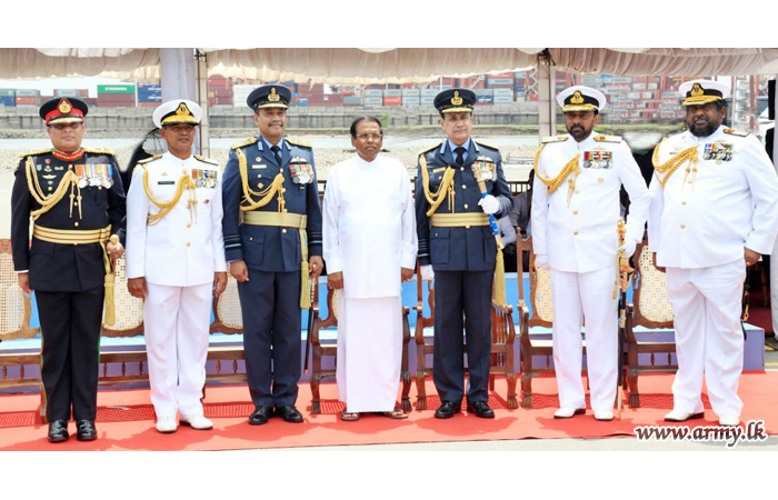 President Confers Sri Lanka’s First Admiral of the Fleet & Marshal of the SLAF Ranks on Two Veterans