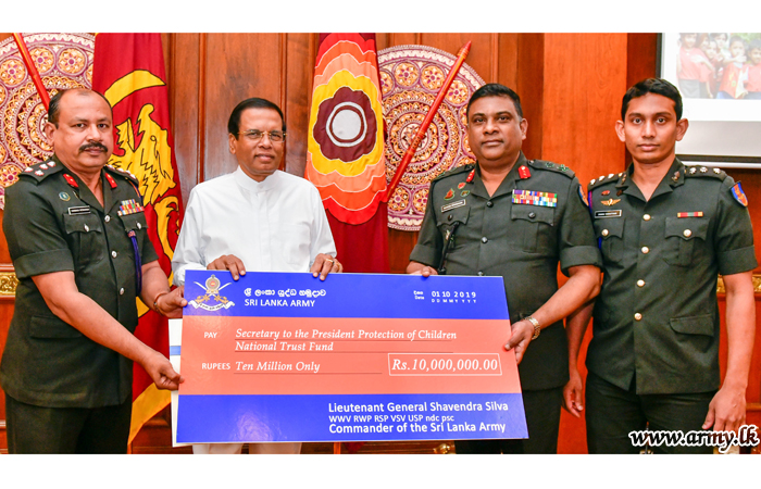 இராணுவத்தினரால் ஆதரவற்ற குழந்தைகளுக்கான வளர்ச்சிக்காக நிதி உதவிகள்