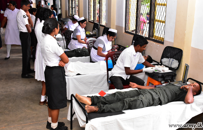 Central Troops Join Students’ Blood Donation Programme