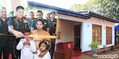 Commander's Initiative Gets New Furnished House for Mother with Two Children   