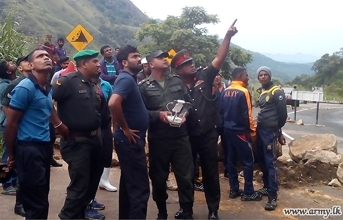 Central Troops Restore Transport Movements Clearing Boulders