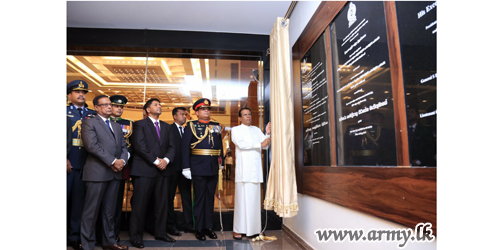 HE the President Inaugurates New Landmark Army HQ at Sri J’Pura & Vests it with Heroic Troops   