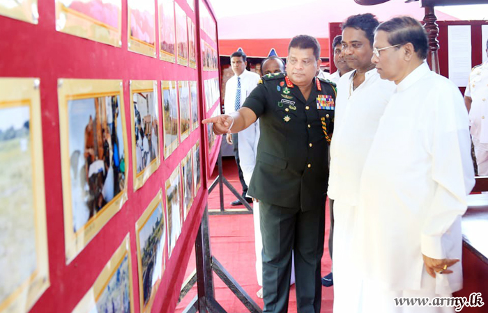 President Offers Army-built Residential Cottages for Monks at Buddhist Centre
