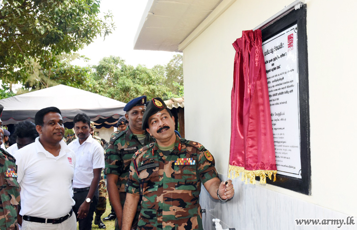 යුද්ධ හමුදා සාමාජිකයින්ට සහ තුනුක්කායි ගම්වැසියන්ට පිරිසිදු ජලය සැපයීම සඳහා ජල පිරිපහදු ඒකකයක් ස්ථාපිත කරයි