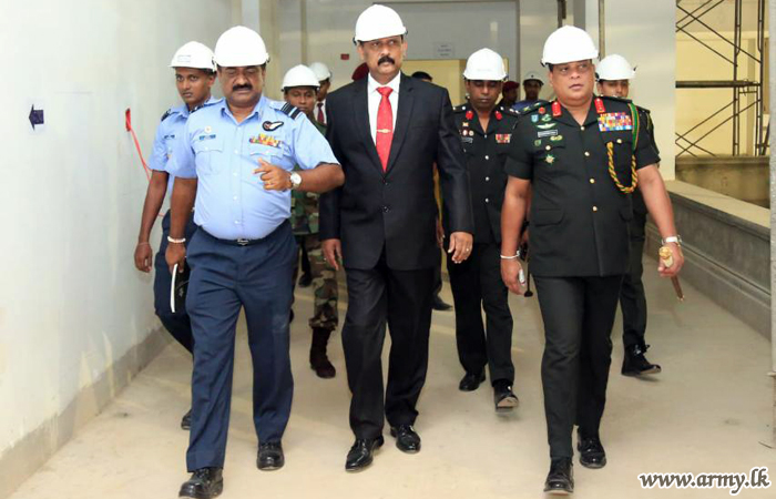 Secretary Defence Inspects Construction Site