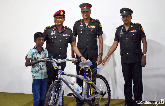 Troops' Initiative Gets Bicycles for Needy Students in Murusamoddai